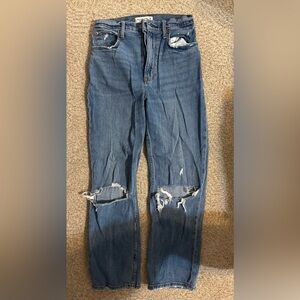Abercrombie & Fitch Relaxed Distressed Denim Jeans